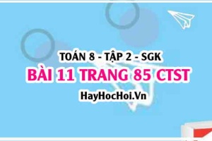 Bài 11 trang 85 Toán 8 Tập 2 Chân trời sáng tạo